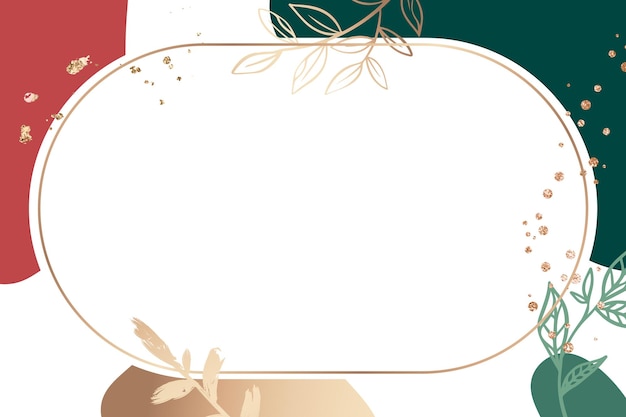 Cadre PNG avec des couleurs de Noël festives à fond transparent