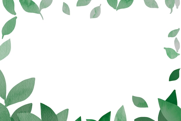 Cadre png avec dessin de feuille