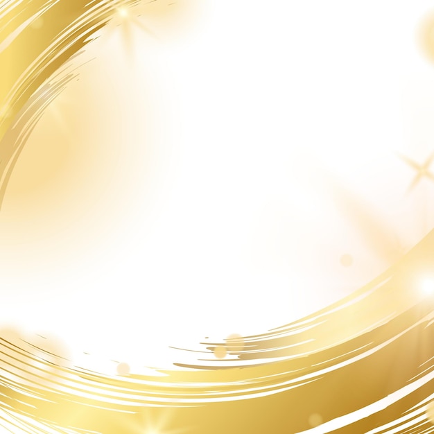 Cadre png avec effet de coup de pinceau d'or de luxe