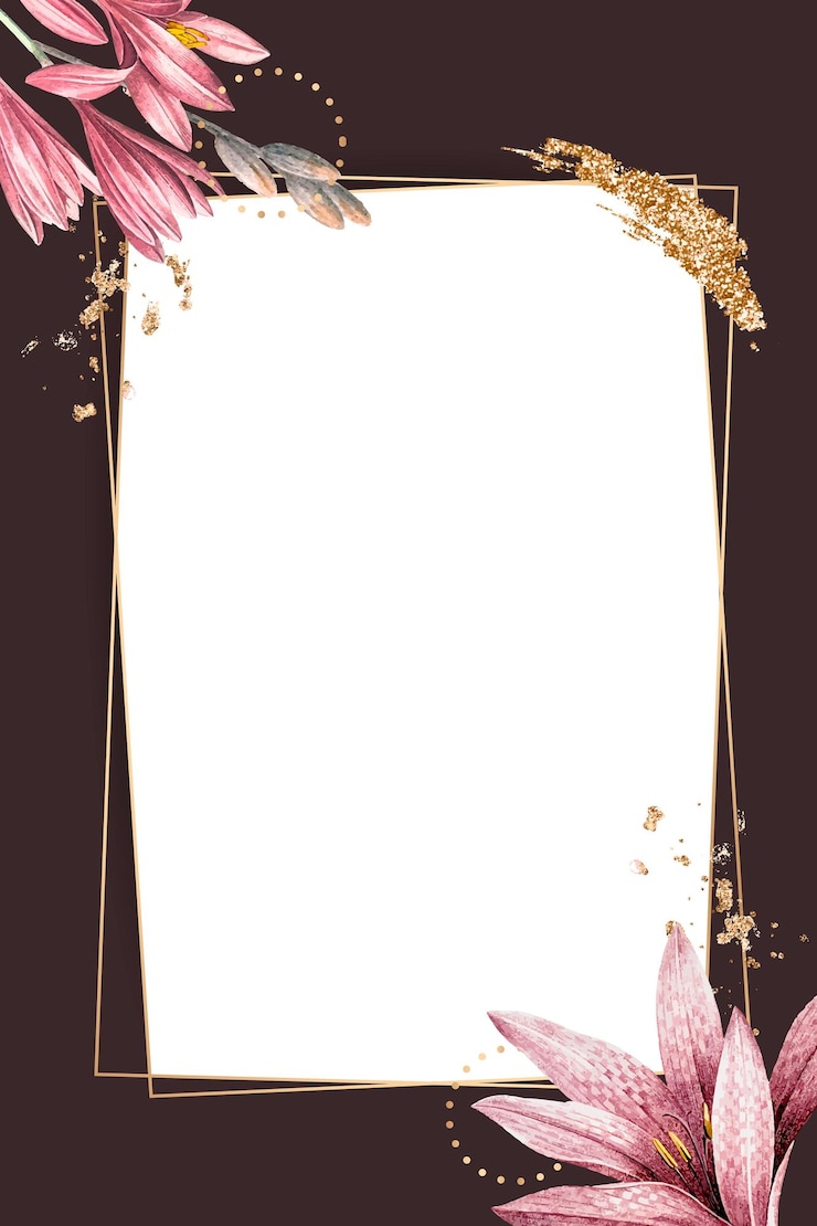 Photo le cadre png de fleur à fond transparent