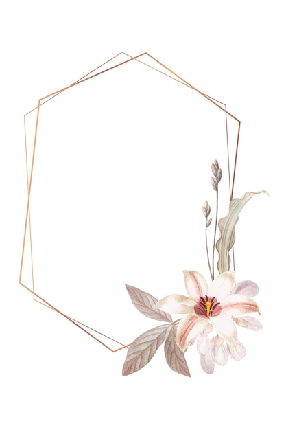 Le cadre png de fleur à fond transparent