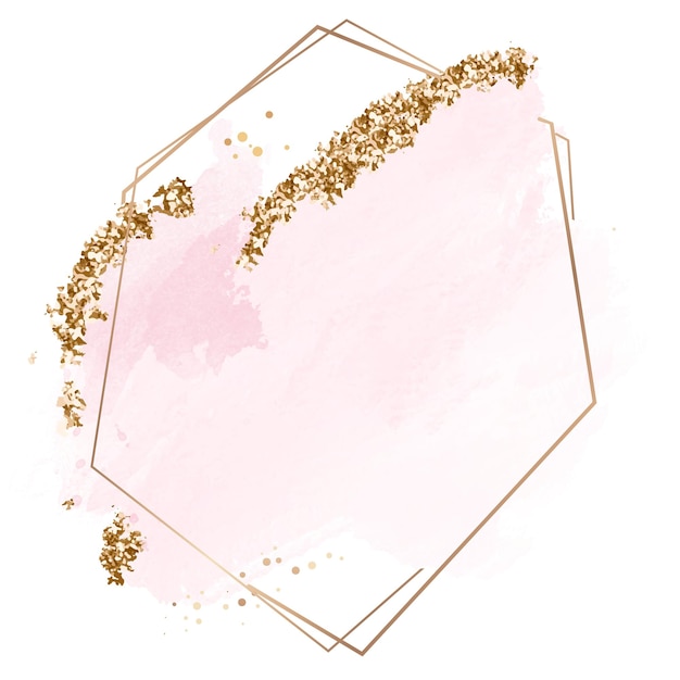 Le cadre png rose pastel est un design esthétique en or clipart