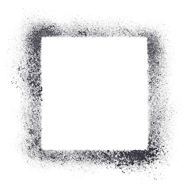 Cadre de pochoir carré isolé sur fond blanc