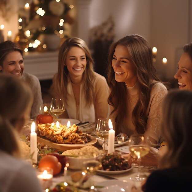 Cadre de rassemblements reconnaissants Capturez la chaleur et l'intimité Idée de conception pour les vacances de Thanksgiving