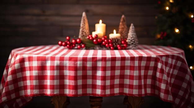 Cadre de table de Noël rustique