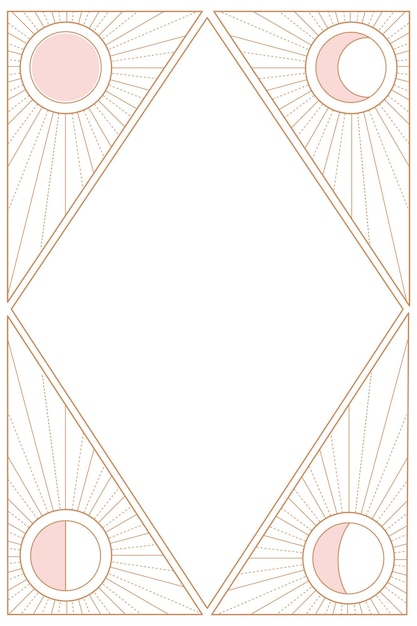Le cadre de tarot png l'astronomie le design de l'ornement le fond transparent