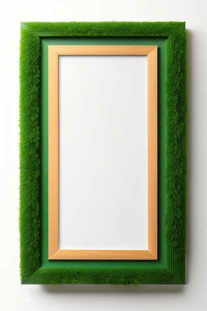 un cadre vert avec une bordure blanche et un cadre vert.
