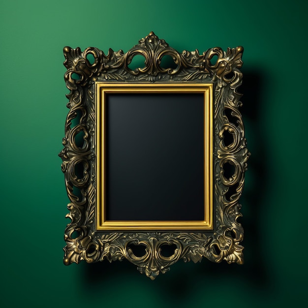 Cadre vert classique pour tableaux miroirs ou photo