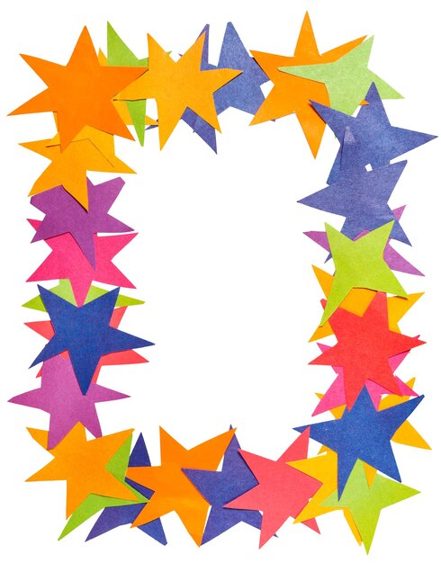 Photo cadre vertical à partir d'étoiles en papier