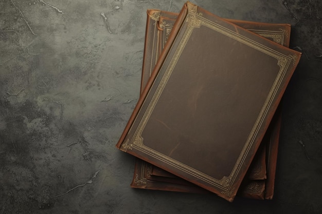 Des cadres clairs pour de vieilles photos d'album de famille sur fond gris