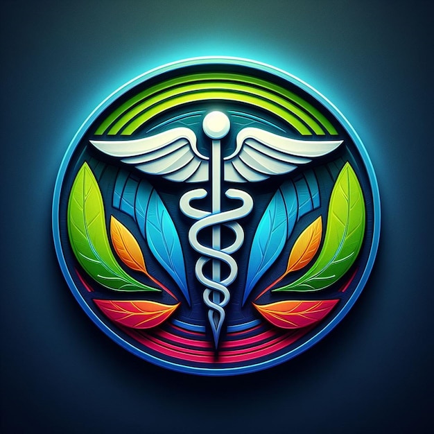 Photo caduceus symbol and icon for international doctors day