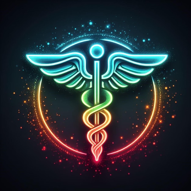 Photo caduceus symbol and icon for international doctors day