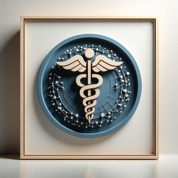 Photo caduceus symbol and icon for international doctors day