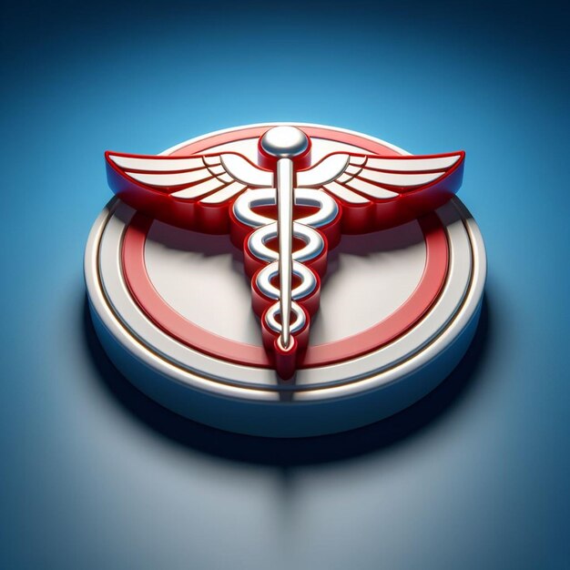 Photo caduceus symbol and icon for international doctors day