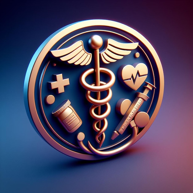 Photo le caduceux est le symbole et l'icône de la journée internationale des médecins.