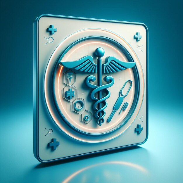 Photo le caduceux est le symbole et l'icône de la journée internationale des médecins.