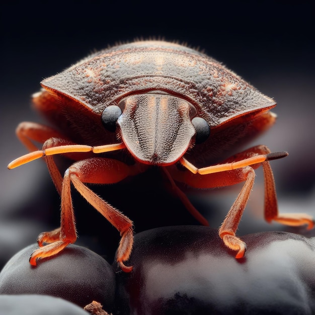 cafard sur un arrière-plan de macro-insecte de feuille