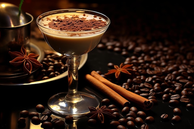 Café cocktails espresso martini boissons contenant de la caféine boissons alcoolisées de café