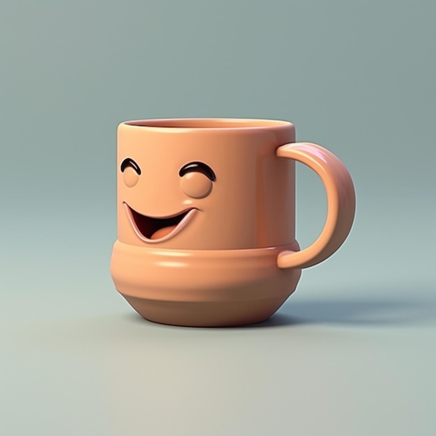 Café de dessin animé modèle 3D