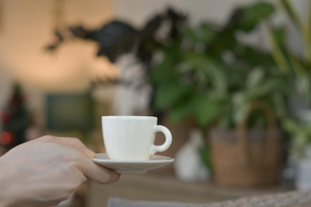 Le café est du café chaud dans une tasse en papier.