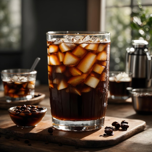 Café infusé à froid pour le petit-déjeuner fait maison