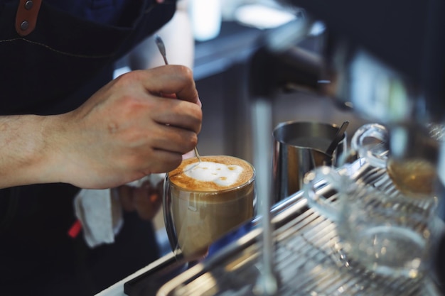 Café latte art au café