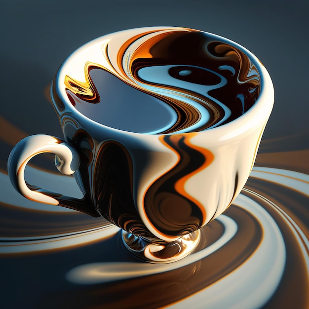 Café liquide abstrait