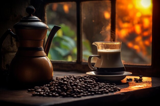 Le café et le matin