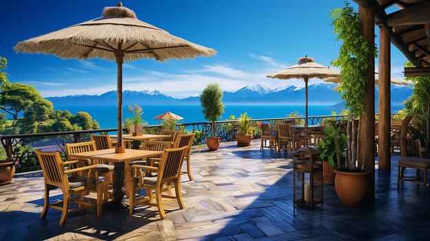 Un café sous le ciel ouvert