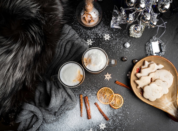 Café viennois pour deux le soir de Noël