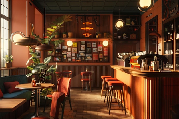 Des cafés vintage nostalgiques avec un décor rétro