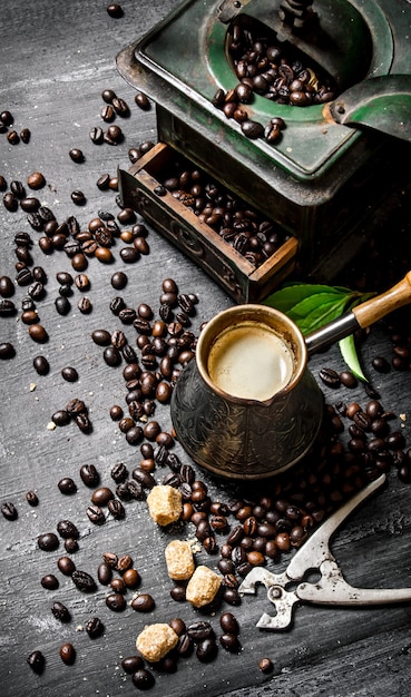 Cafetière fraîchement préparée