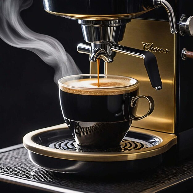 Photo une cafetière avec l'inscription 