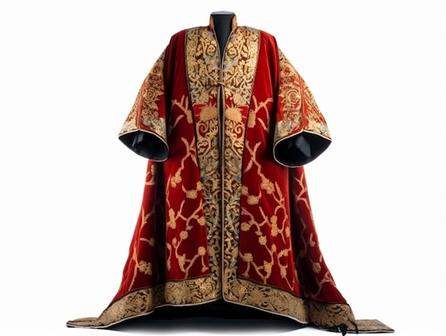 Caftan sultan ottoman sur fond isolé