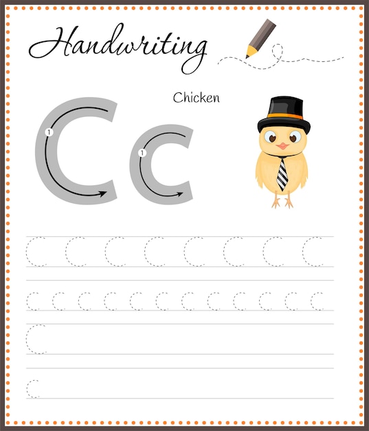Cahier d'exercices d'écriture manuscrite pour enfants Feuilles de travail pour apprendre les lettres Livre d'activités pour enfants Éducatif