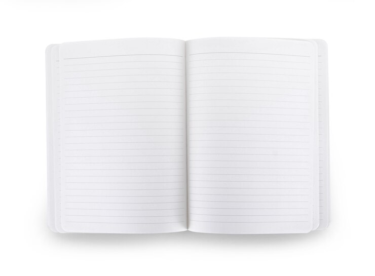 Photo cahier isolé sur fond blanc
