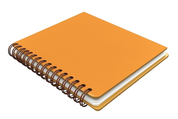 Cahier à spirale isolé sur fond blanc ou transparent découpe illustration AI générative