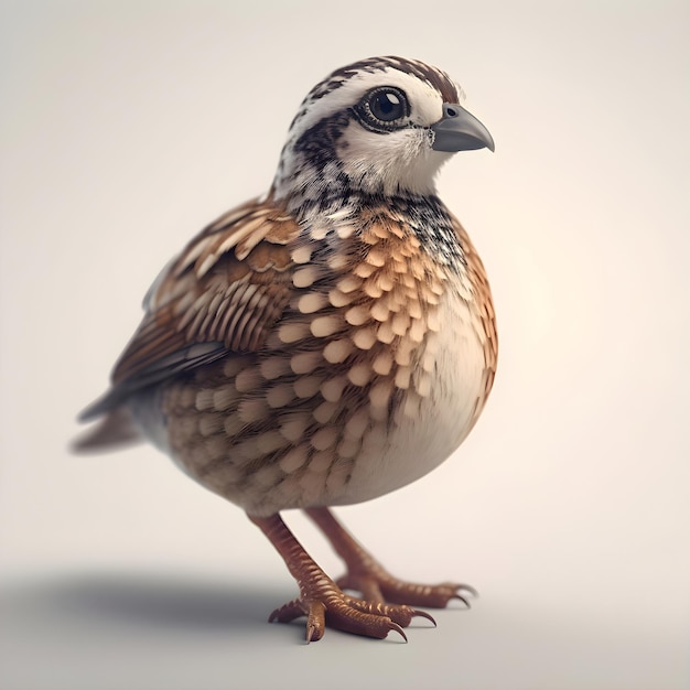 La caille à poitrine blanche Lophophanes cristatus