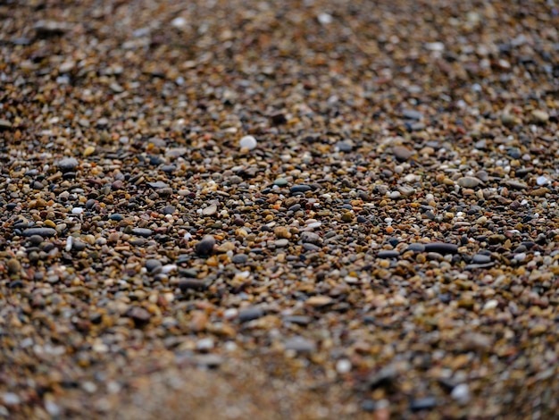Cailloux colorés sur la plage