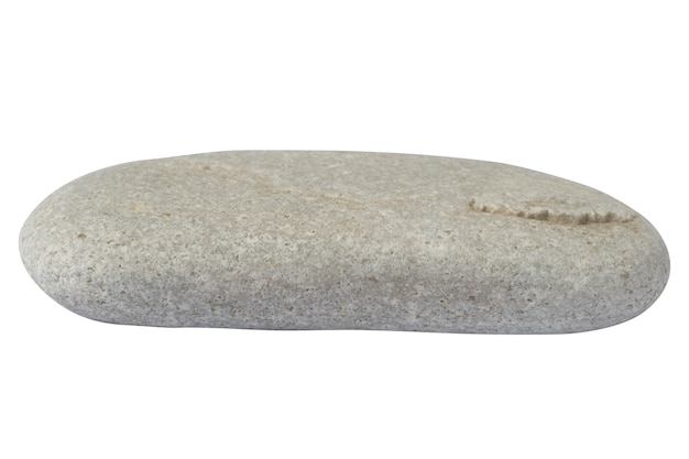 Photo les cailloux de mer sont isolés sur un fond blanc. pierre naturelle. photo de haute qualité