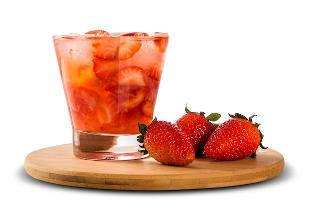 Caipirinha aux fraises fraîches