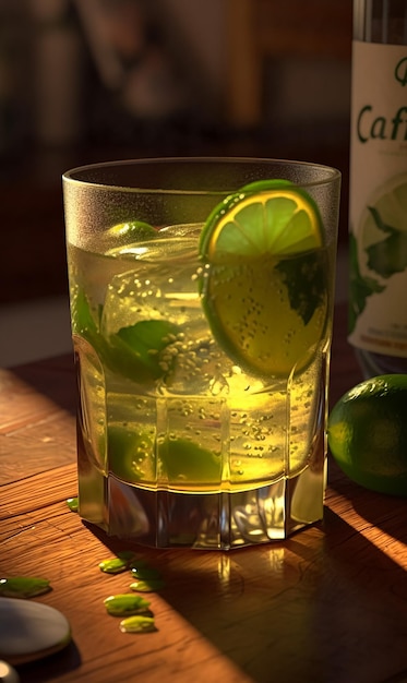 Caipirinha avec un coup de trèfle AI générative