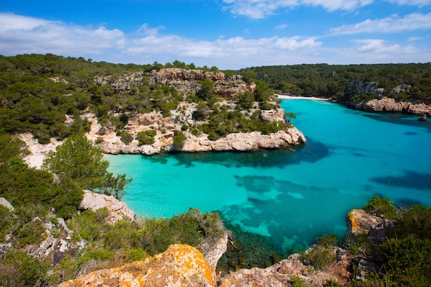 Photo cala macarella menorca turquoise baléares méditerranée