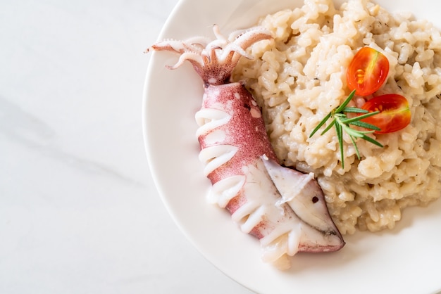 calamars ou risotto au poulpe