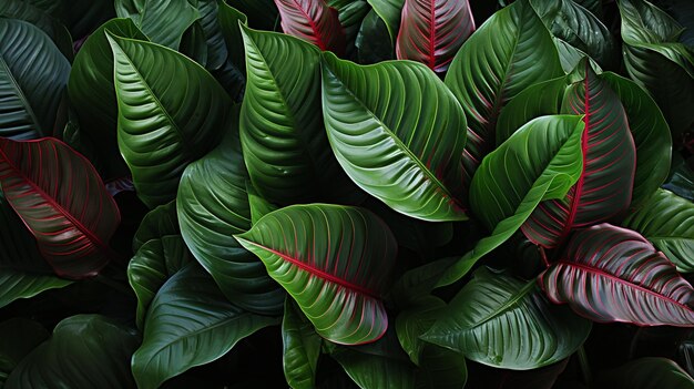 Photo calathea, feuille, plante, feuille, fond