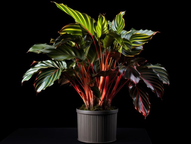 Calathea Studio Shot isolé sur fond clair IA générative