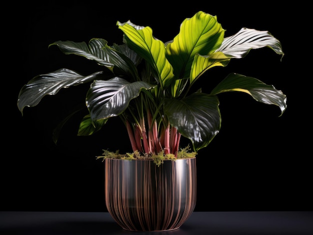 Calathea Studio Shot isolé sur fond clair IA générative