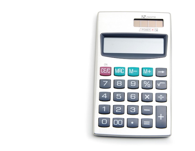 Calculatrice sur les fonds blancs