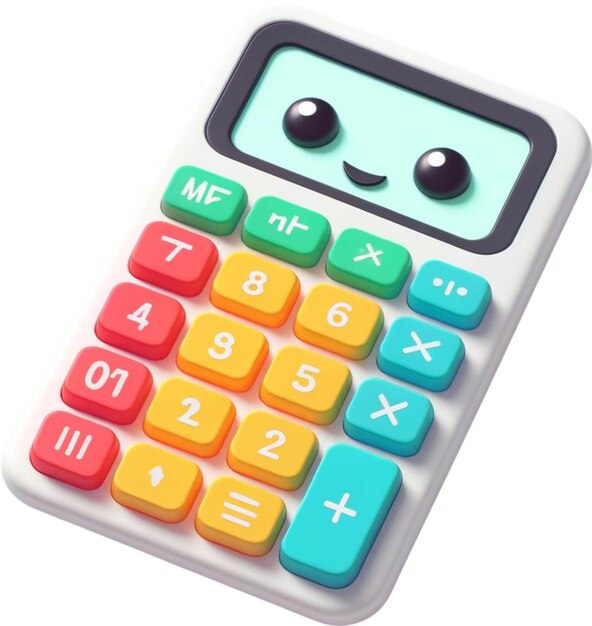 Photo une calculatrice avec un sourire dessus