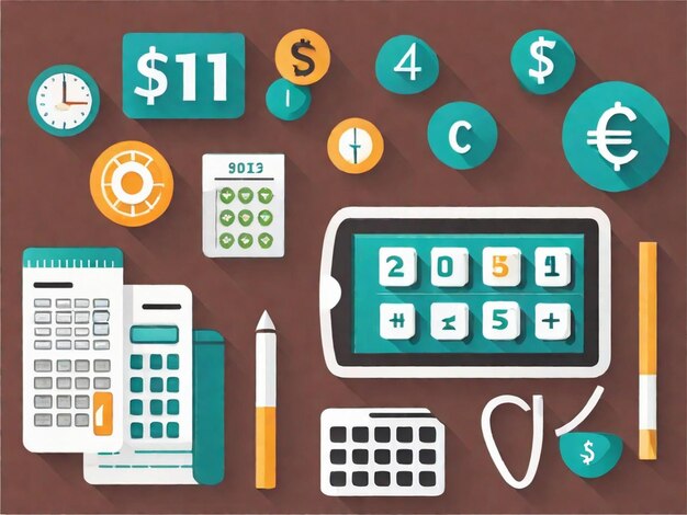 Photo calculs financiers précis